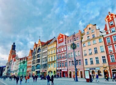 Les traditionnelles maisons colorées de Wroclaw