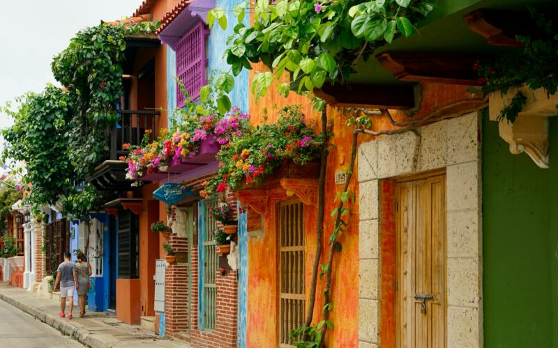 Colorful village, Cartagena, Colombia